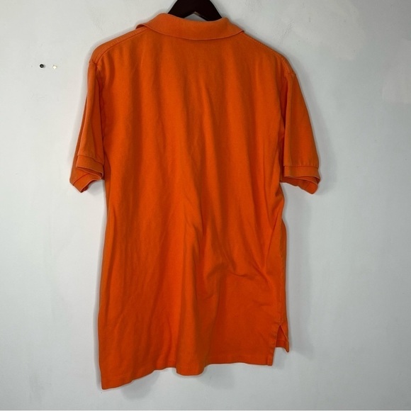 Polo Ralph Lauren Size Large Pique Orange Cotton Polo Shirt - Picture 5 of 6